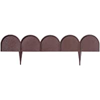 Prosperplast Bordura para jardín Line Medida- 9 cm x 10 m- 20 Piezas x Caja- Marrón- 1000x1000x9 cm